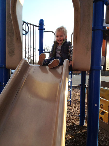 little man on the slide
