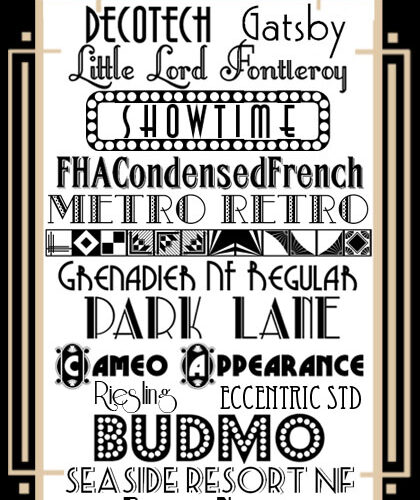 15 Free 1920's fonts; art deco fonts; Great Gatsby fonts-whatever you want to call them!