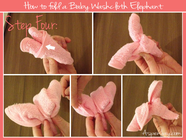 Great tutorial on how to fold a baby washcloth elephant. This is easy to understand. 