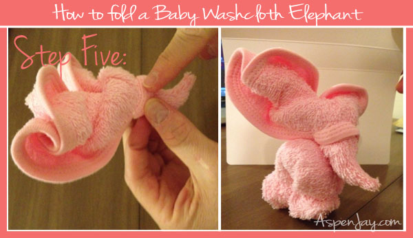 Great tutorial on how to fold a baby washcloth elephant. This is easy to understand. 