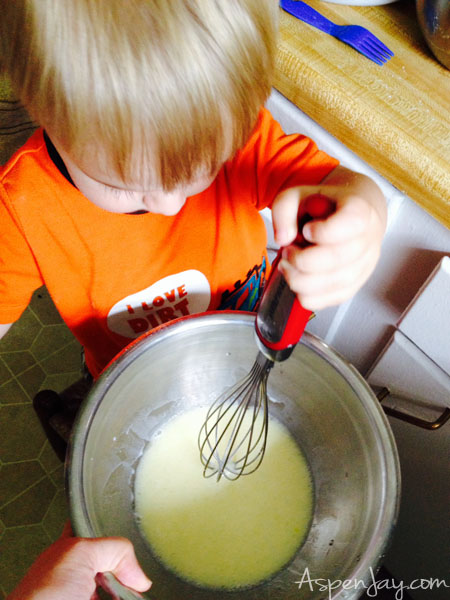 Get the kids involved in helping make cookies!