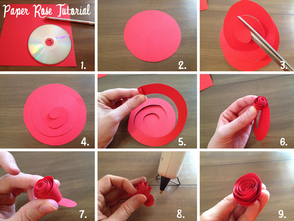 How to make a paper rose-so simple! For Simple Valentine's Decor