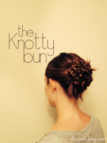 knotty bun hair tutorial simple