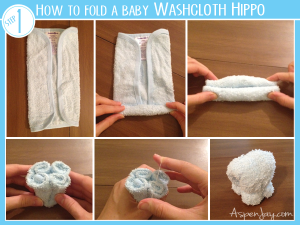 How to fold a Washcloth Hippo - Aspen Jay