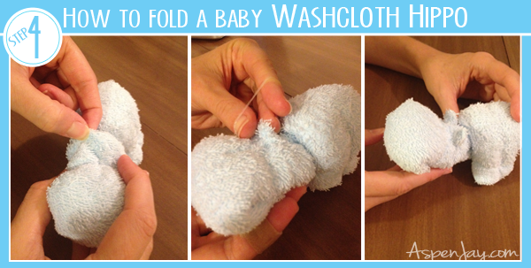Great tutorial on how to fold a baby washcloth hippo. This is easy to understand. 