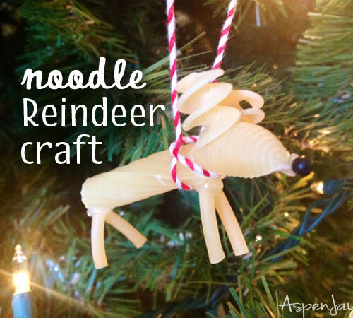 noodle reindeer craft ornament