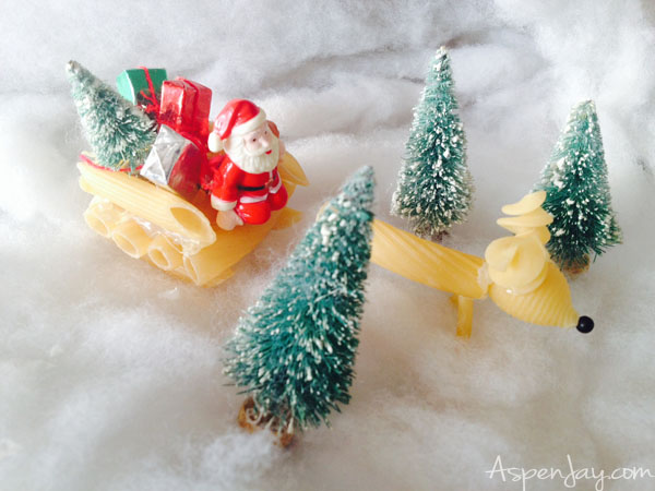noodle reindeer kid craft with santa