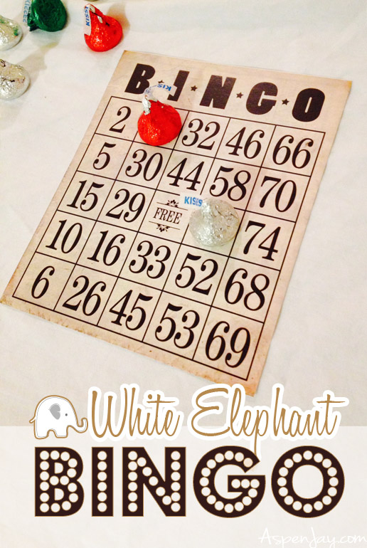 White Elephant Bingo. What a great idea for a party!