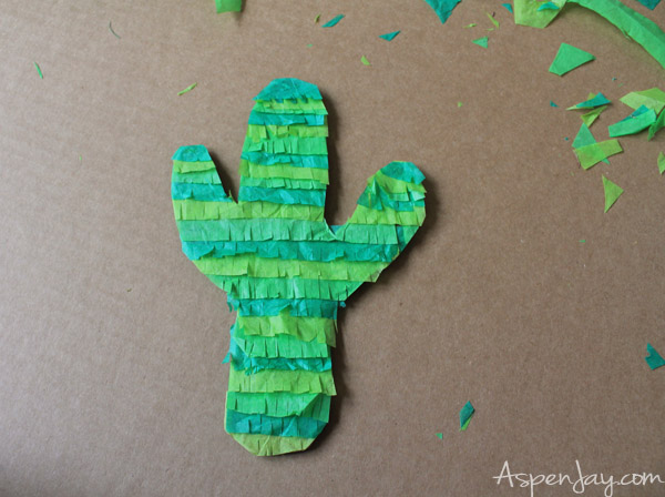 Cinco De Mayo decor- a Cactus Pinata Banner! Super easy and cheap to make!