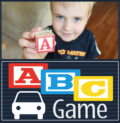 ABC Car Game- great way to learn and review the alphabet