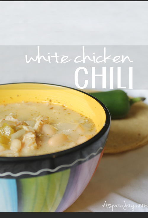 White Chicken Chili Recipe- this is SO good! I love the extra creaminess!
