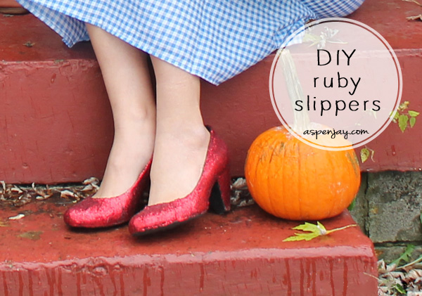DIY Ruby Slippers perfect for Dorothy of the wizard of oz