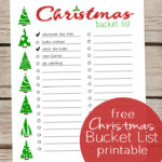 Free Christmas Bucket List Printables in two colors. This will be so nice to keep track of everything I want to do this year for the holidays!