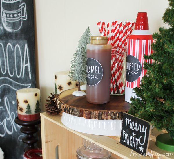 Love the printable chalk labels. Carols, Cookies, & Cocoa Party! So Fun! I need to plan one next year!