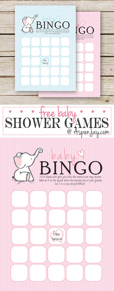 Baby Shower Bingo Board
