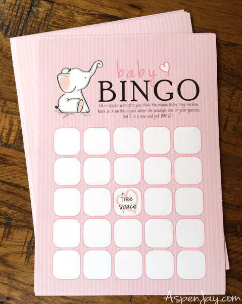 Play baby bingo when mama-to-be is unwrapping her presents! Free Baby bingo cards, just click on the link!