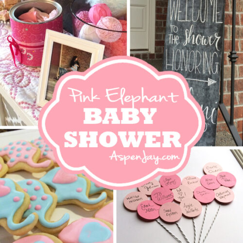 Pink Elephant Baby Shower