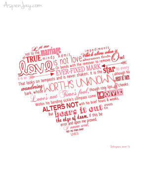 Shakespeare Valentines Printable - Aspen Jay