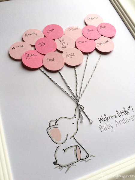 Free Elephant Baby Shower Guest Book Printable. SUPER cute! And you can even customize it! LOVE this!!! Definitely going to use this at the next baby shower I throw!
