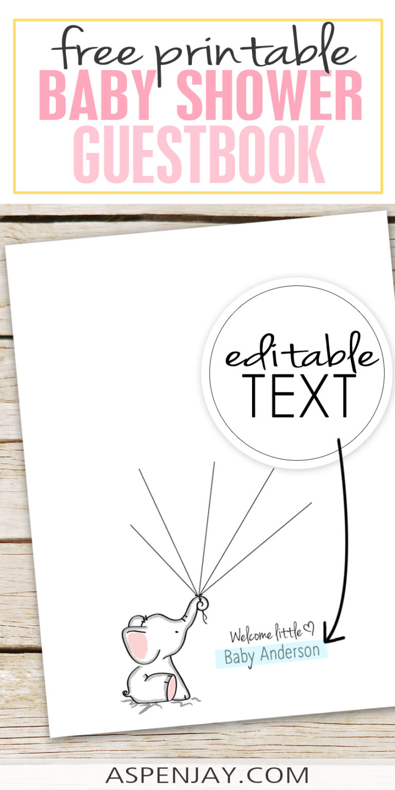 FREE Elephant Guest Book the Mama-to-be will Adore - Aspen Jay