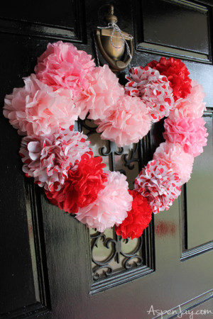 Tissue Paper Heart Wreath Tutorial – Easy DIY - Aspen Jay