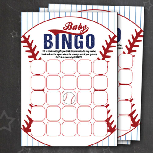 Free Baseball Baby Bingo Cards