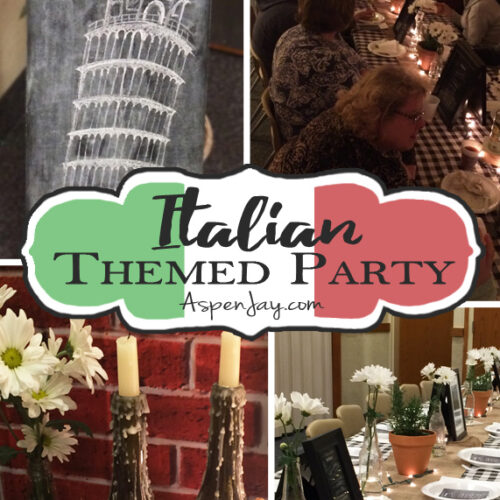 Fun and festive Italian Themed Dinner Party! LOVE the wine bottles and all the little touches! What a great idea for a party!