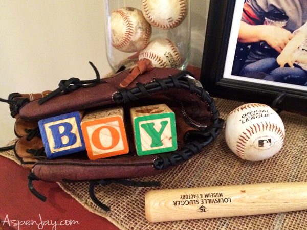 Super cute Baseball themed Baby Shower. Everything is just perfect! She even includes the adorable baseball printables for free download! Love this theme for a baby shower!