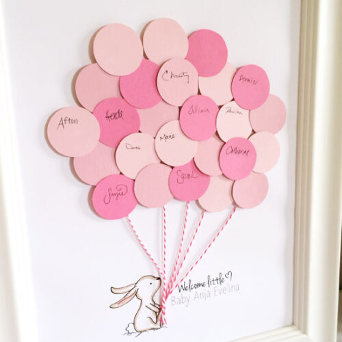 Bunny Baby Shower Guest Book Printable