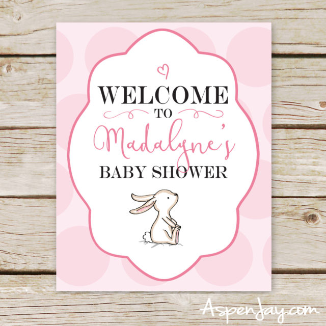 bunny baby shower - baby shower ideas - rabbit baby shower - pink bunny shower