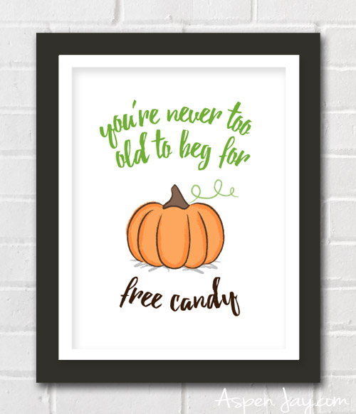 Free fun pumpkin printable. For the young at heart at Halloween
