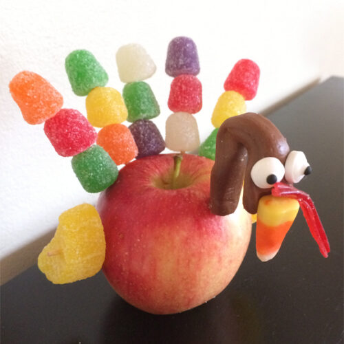 An Apple Turkey! What a great idea for a Thanksgiving craft! I am going to have the kids makes these this year! Pinned!