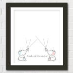 Twin Elephant Baby Shower Guest Book Printable. Super sweet idea to use at a baby shower and then hang up in the nursery! Mama-to-be would LOVE it! Pinning for the next baby shower I throw!!