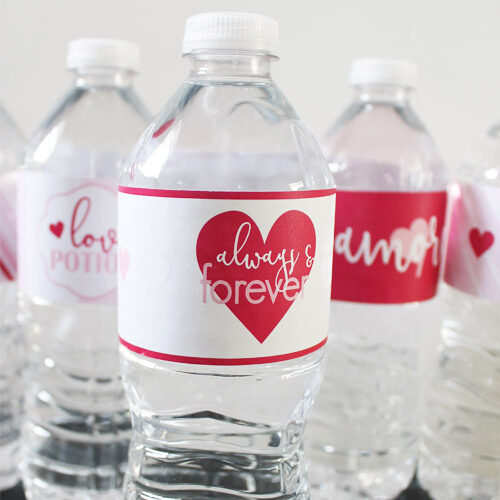 Free Printable Valentine Bottle Labels