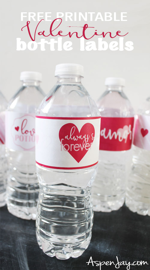 Free Printable Valentine Bottle Labels - Aspen Jay