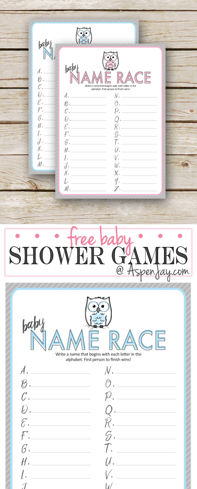 Baby ABC's Baby Shower Game - Owl Baby Shower Theme for Baby Girl