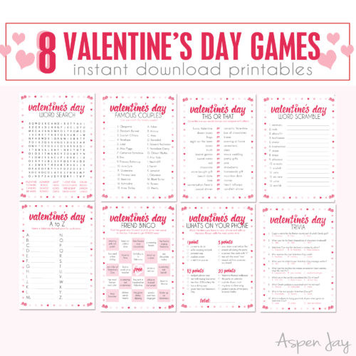 Free Valentines Couples Game Cards - Aspen Jay