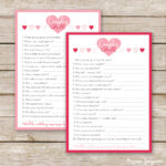 FREE printable Valentines Couples Game cards! Fun game that challenges how well couples think they know each other. Definitely PIN!