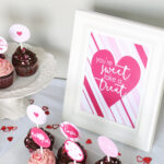 FREE printable You're Sweet take a Treat sign. So lovely! Perfect addition to my Valentines party!!! PINNING!!!