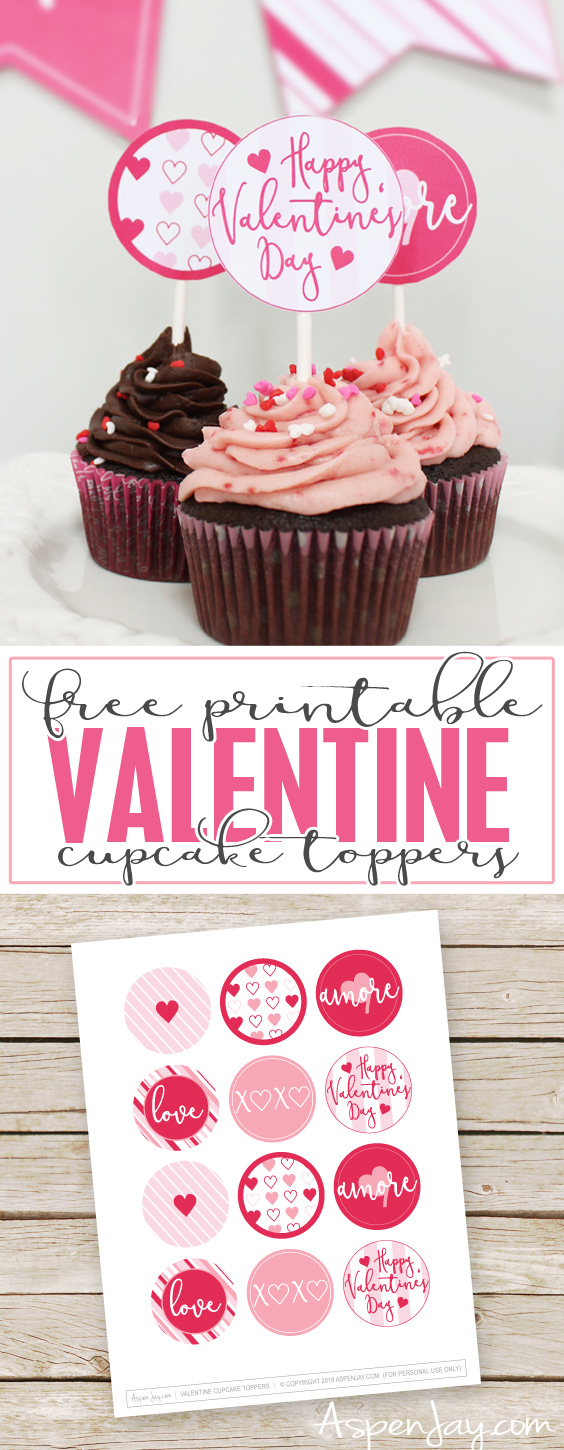 Super Sweet Valentine Cupcake Toppers - FREE download!!! She also has a slew of other {FREE} matching Valentine's decor. LOVE THIS!!!!