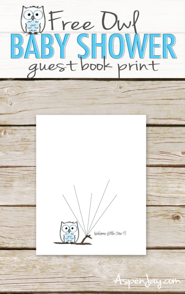 Adorable FREE owl guest book printable which is a perfect addition to an owl themed baby shower! Comes in both a blue and pink owl! PINNED!!!
