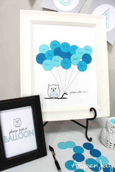 Adorable FREE owl guest book printable which is a perfect addition to an owl themed baby shower! Comes in both a blue and pink owl! PINNED!!