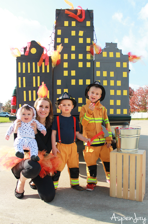 Firefighter Family Costumes for Halloween - Aspen Jay