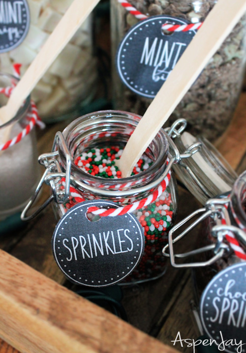 How to throw the perfect hot chocolate bar party + free cocoa bar printables! Such a fun idea for the holidays!