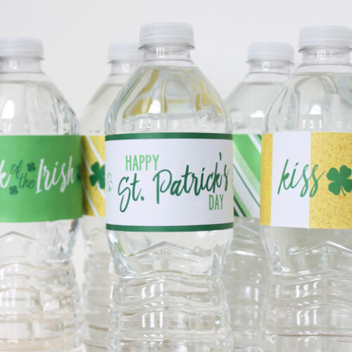 St. Patrick’s Day Bottle Labels – free printable