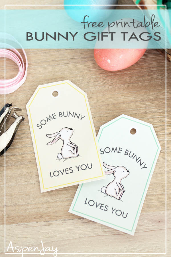 Bunny gift tags - free printable! These bunny tags would be a perfect touch to your child's basket! #bunnygifttags #Eastergifttag #bunnytag #easterbunnytags