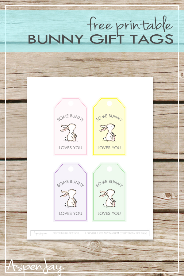 Bunny gift tags - free printable to use for Easter! These Easterbunny tags would be a perfect touch to my child's Easter basket! #bunnygifttags #Eastergifttag #bunnytag #easterbunnytag