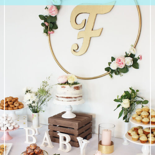 Floral Baby Shower Brunch with a touch of gold
