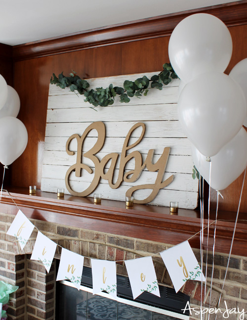 Jessgoss Brunch for Baby Banner Sign, Gold Glitter Baby Shower Decorations,  Hanging Banner for Birthday, Gender Neutral Shower, Brunch for Babies