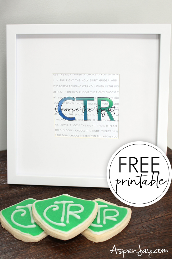Free CTR printable which would be perfect to use at a primary activity. Also it would make a perfect baptism gift!